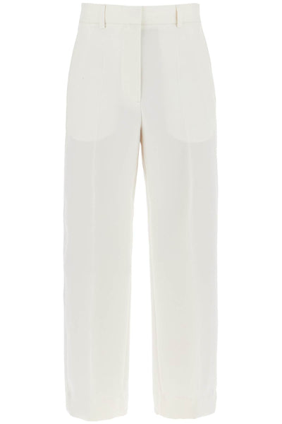cropped wool blend trousers 243 WRB4511 FB0065 OFF WHITE