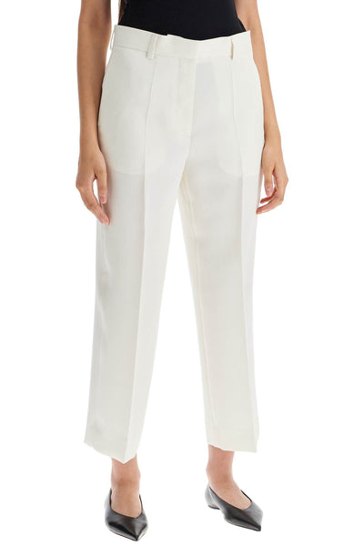 cropped wool blend trousers 243 WRB4511 FB0065 OFF WHITE