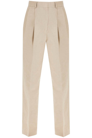 tailored linen blend trousers for men 243 WRB847 FB0196 SAND