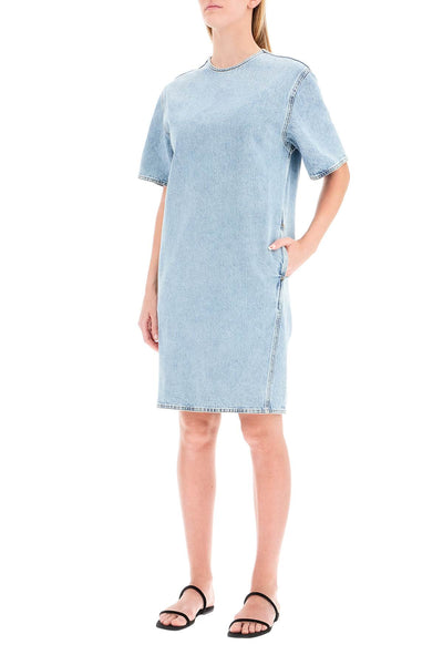 short denim dress 243 WRD0123 FB0045 COOL BLUE