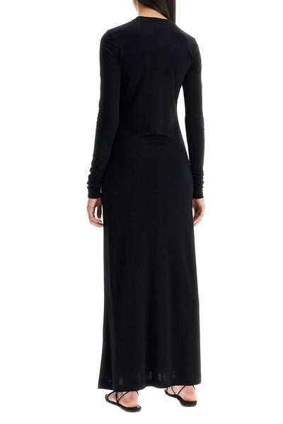 long-sleeved jersey dress 243 WRD1947 FB0205 BLACK