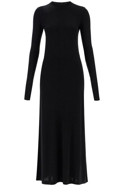 long-sleeved jersey dress 243 WRD1947 FB0205 BLACK