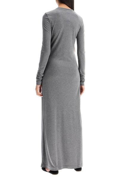 long-sleeved jersey dress 243 WRD1947 FB0248 GREY MELANGE