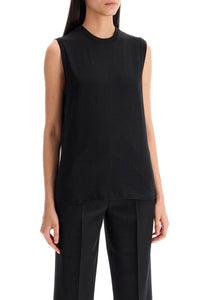 TOTEME organic cotton sleeveless top for 243 WRT0345 FB0093 BLA | Italystation.com - Shop Now at italystation.com