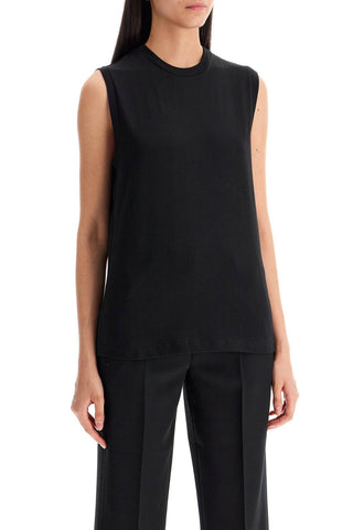 TOTEME organic cotton sleeveless top for 243 WRT0345 FB0093 BLA | Italystation.com - Shop Now at italystation.com