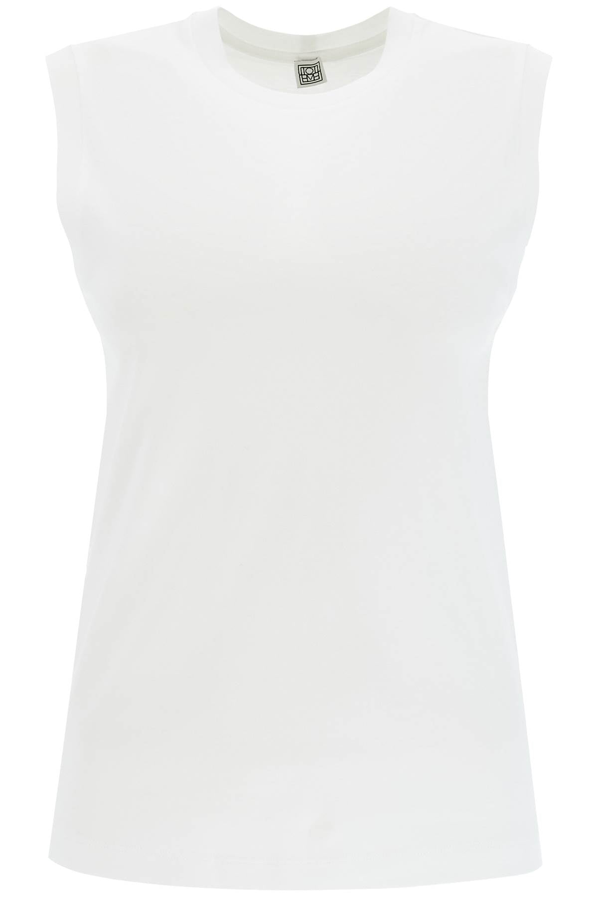 organic cotton sleeveless top for 243 WRT0345 FB0093 OFF WHITE