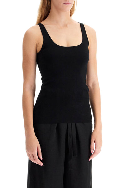 compact knit tank top 243 WRT0349 YA0080 BLACK