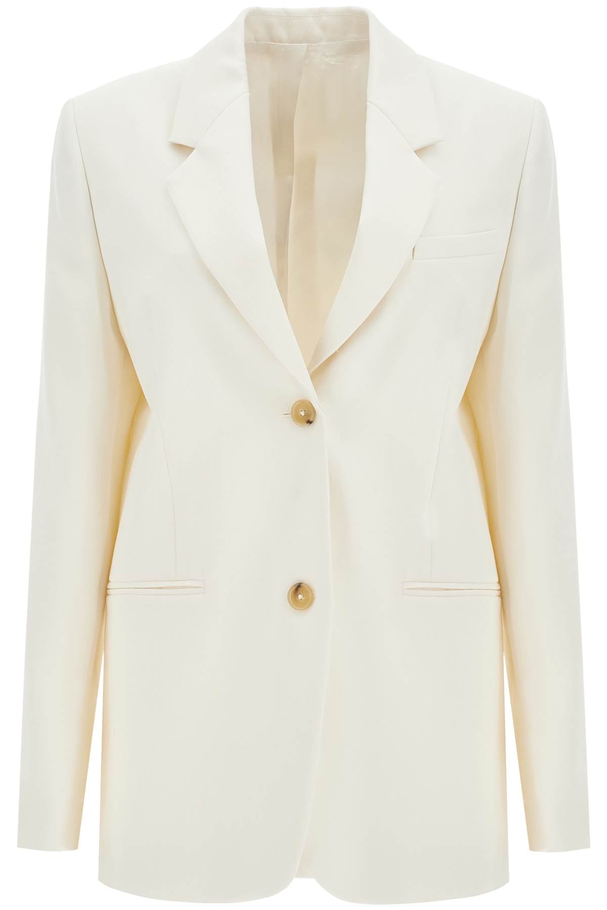 single-breasted canvas blazer 243 WRZ869 FB0065 OFF WHITE