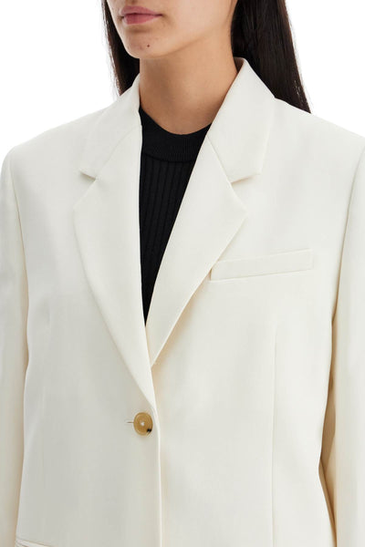 single-breasted canvas blazer 243 WRZ869 FB0065 OFF WHITE