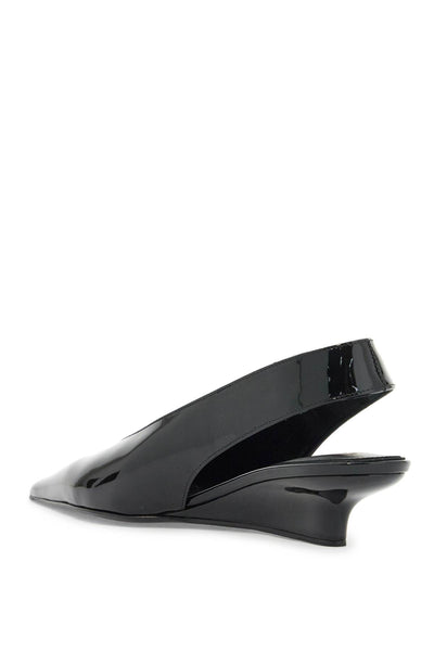 slingback patent leather wedge décol 244 WAS0165 LE0091 BLACK 001