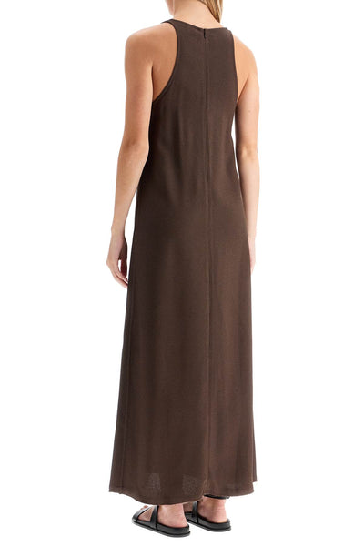 maxi crepe sablé dress 244 WRD4142 FB0240 CHOCOLATE