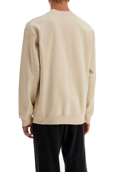 'round neck sweatshirt with gros grain 245JS206 2036 BEIGE