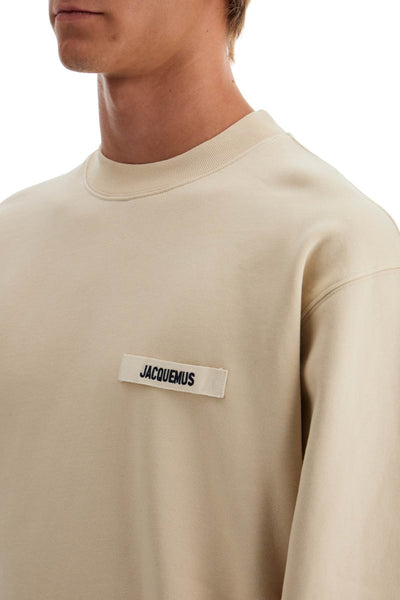 'round neck sweatshirt with gros grain 245JS206 2036 BEIGE