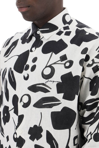 floreale

linen shirt with 245SH001 1050 PT BLACK WHITE CUBIC FLOW