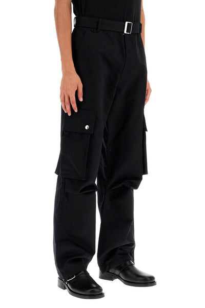 cargo gabardine trousers in eight 246PA097 1534 BLACK