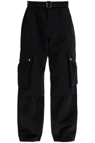 cargo gabardine trousers in eight 246PA097 1534 BLACK