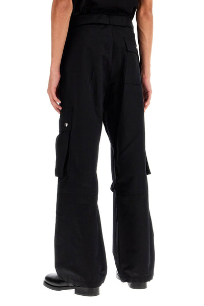 cargo gabardine trousers in eight 246PA097 1534 BLACK