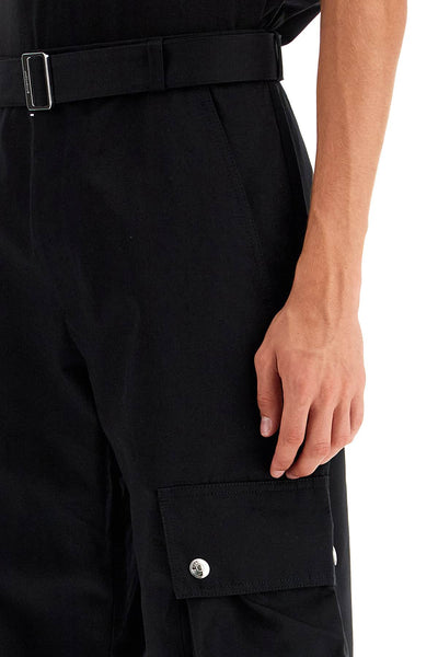 cargo gabardine trousers in eight 246PA097 1534 BLACK