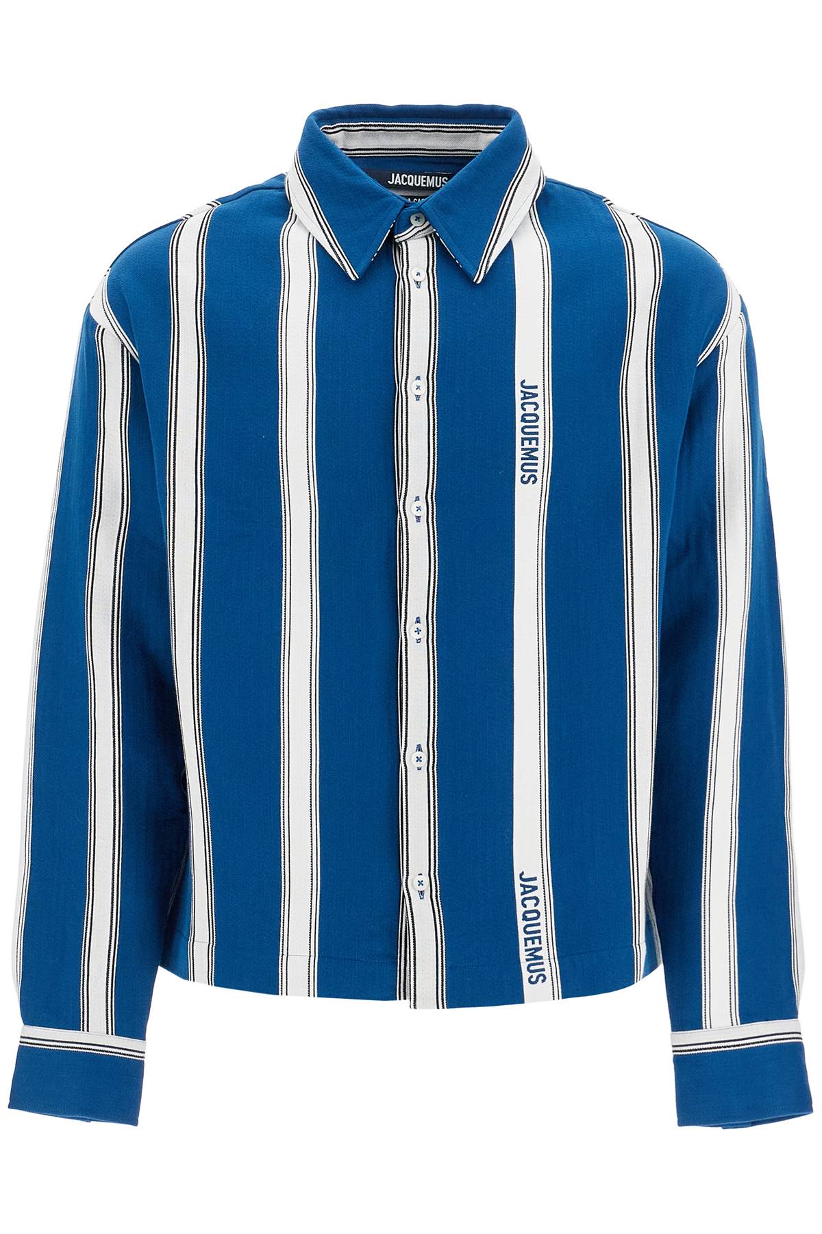 the paper shirt 246SH013 1655 JACQUARD LOGO STRIPES WHI