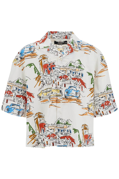 short-sleeved shirt 'the chem 246SH108 1677 PRINT CAPRI CARS WHITE