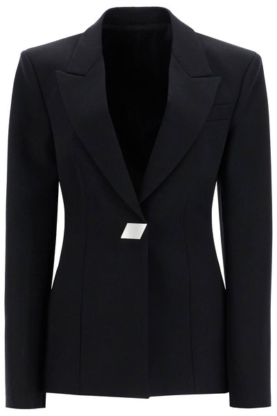 wool gabardine blazer 247WCG61W046 BLACK