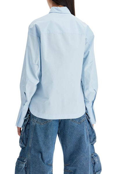 eliza shirt with shaped slit 247WCH14C052 BABY BLUE