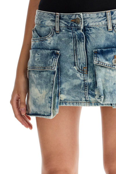 denim fay mini skirt 248WCS136D090 BLUE BLEACH BLEACHED