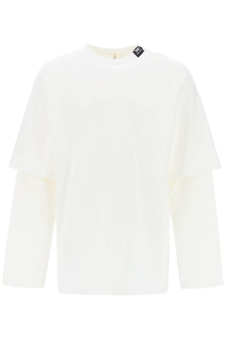long-sleeved layered t-shirt 24E28OAJ11 COT00912 OFF WHITE