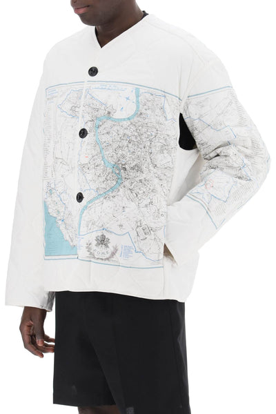 combat liner printed quilted jacket 24E28OAU83 COTOA053 OFF WHITE