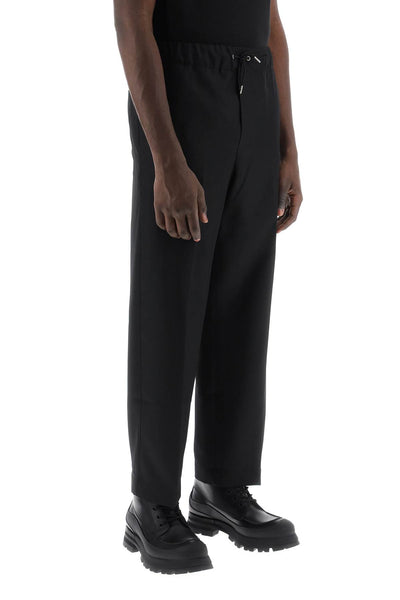 pants with elasticated waistband 24E28OAU88 PESOA009 BLACK