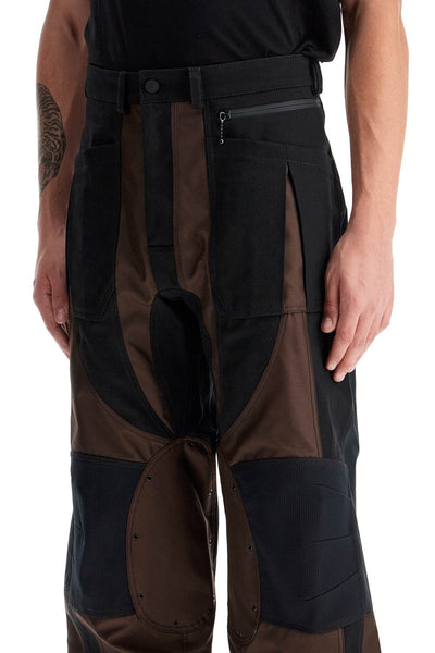 patchwork cargo pants with 24F1PA04572001 BLACK DARK CHOCOLATE