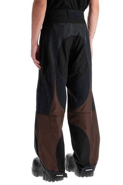 patchwork cargo pants with 24F1PA04572001 BLACK DARK CHOCOLATE