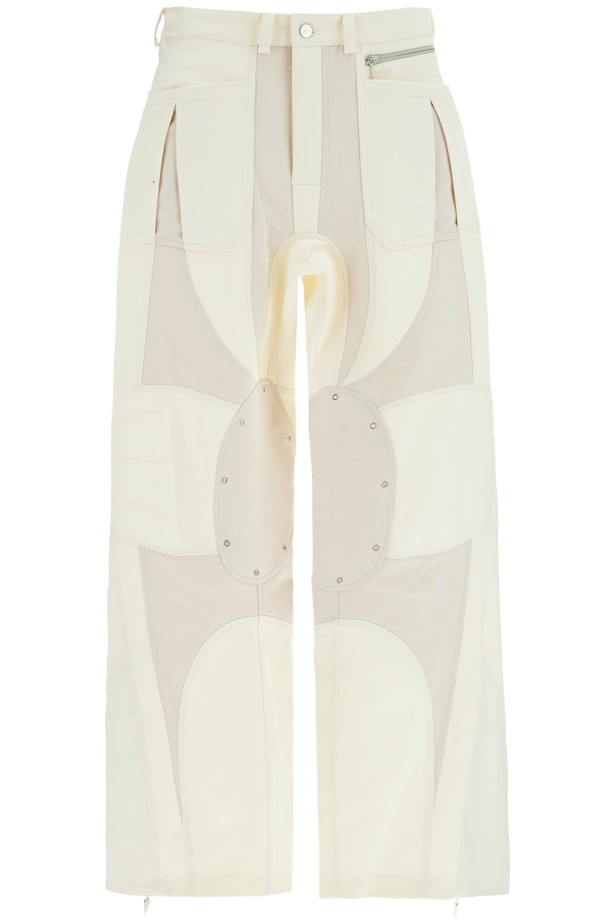 MUGLER patchwork cargo pants with 24F1PA04572004 OFF WHITE SNOW | Italystation.com - Shop Now at italystation.com