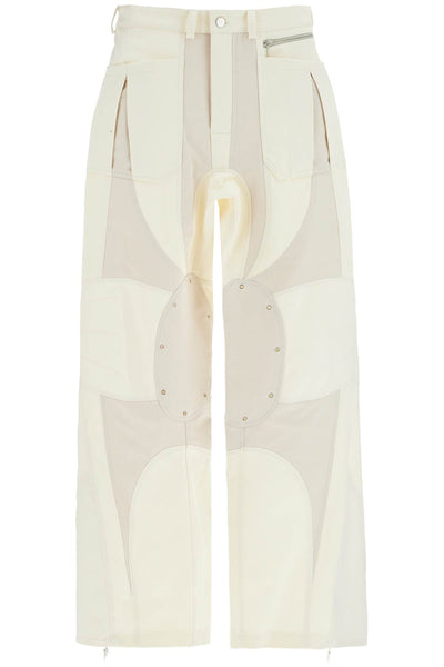 MUGLER patchwork cargo pants with 24F1PA04572004 OFF WHITE SNOW | Italystation.com - Shop Now at italystation.com