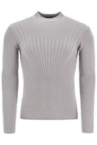 fitted long-sleeved top 24F2TO07381116 GREY MELANGE