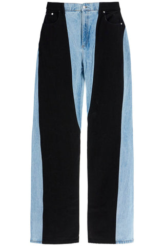 two-tone denim jeans 24F6PA0453247 TOKYO BLUE BLACK