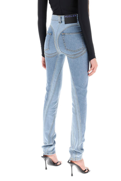 spiral two-tone skinny jeans 24P6PA0326247 LIGHT BLUE LIGHT BLUE