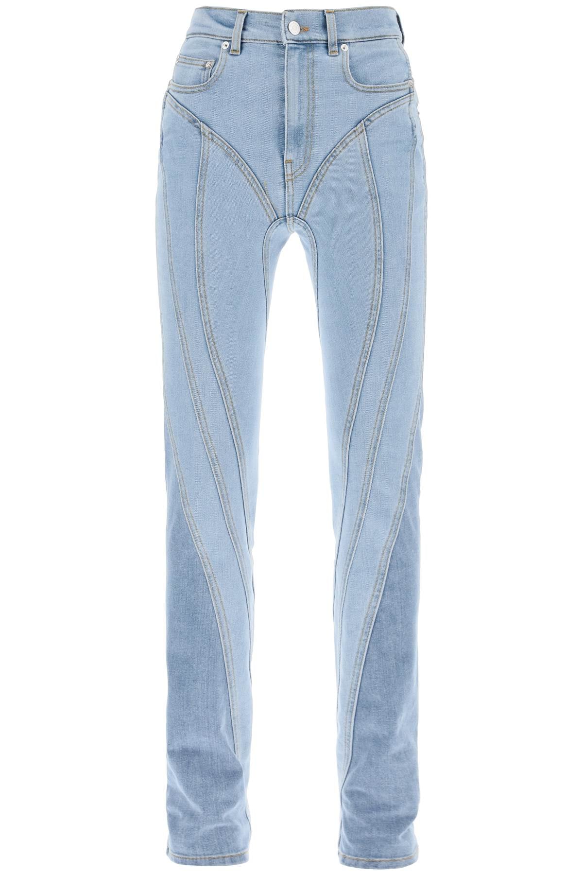 spiral two-tone skinny jeans 24P6PA0326247 LIGHT BLUE LIGHT BLUE