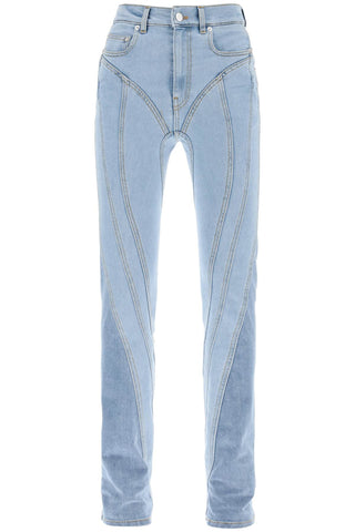 spiral two-tone skinny jeans 24P6PA0326247 LIGHT BLUE LIGHT BLUE