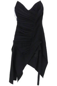 asymmetric mini bustier dress 24S1RO1564470 BLACK BLACK