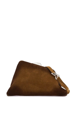 'gradient suede day off clutch 250WAH00049LBT108AA OLIVE BROWN