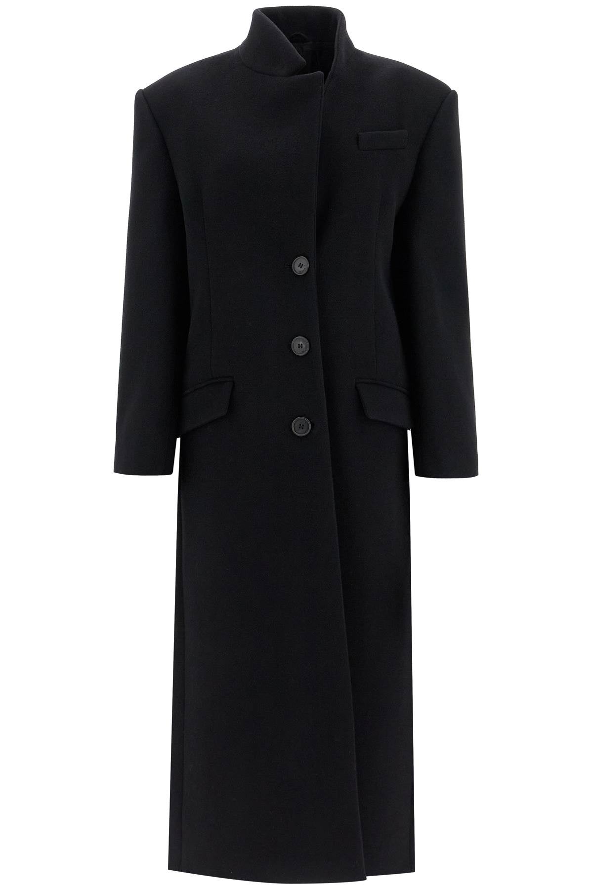 long woolen cloth coat 250WCC00081WWV058AA BLACK