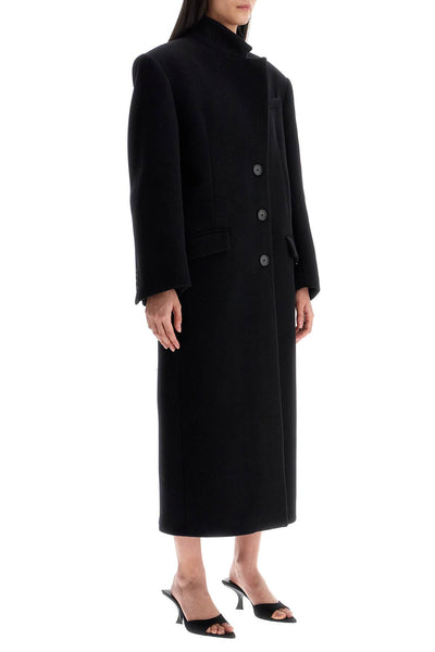 long woolen cloth coat 250WCC00081WWV058AA BLACK