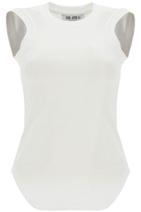 THE ATTICO reese fitted tank top 250WCN00003JJJ025AA WHITE | Italystation.com - Shop Now at italystation.com