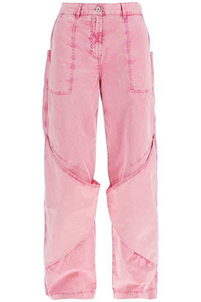 high-waisted loose fit pink palazzo pants in cotton 250WCP00198DDC098AA PINK | Italystation.com