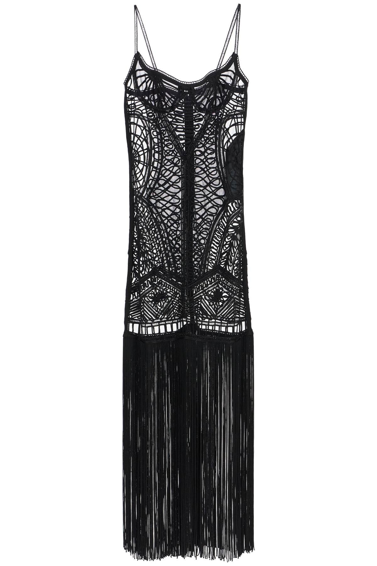 THE ATTICO embroidered tulle midi dress 250WCW00202PLL001RA | Italystation.com - Shop Now at italystation.com