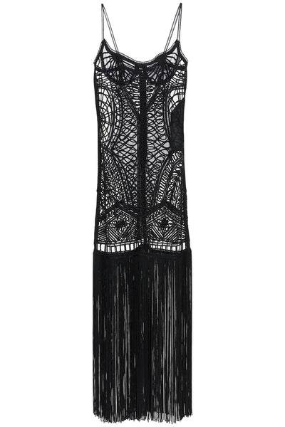 THE ATTICO embroidered tulle midi dress 250WCW00202PLL001RA | Italystation.com - Shop Now at italystation.com
