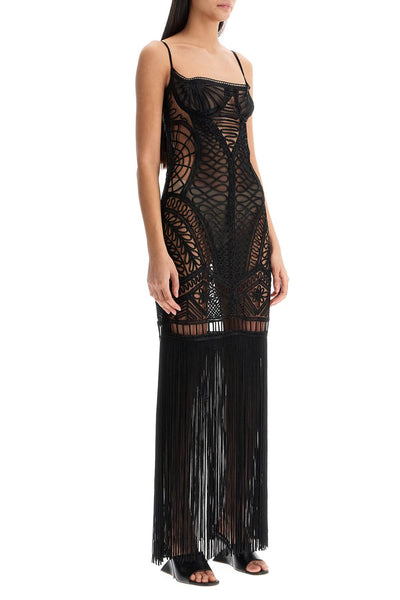 THE ATTICO embroidered tulle midi dress 250WCW00202PLL001RA | Italystation.com - Shop Now at italystation.com