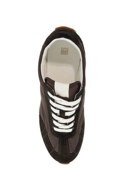 dark brown suede sneakers with recycled materials and non-slip sole 251 WAS1544 FB0359 ESPRESSO