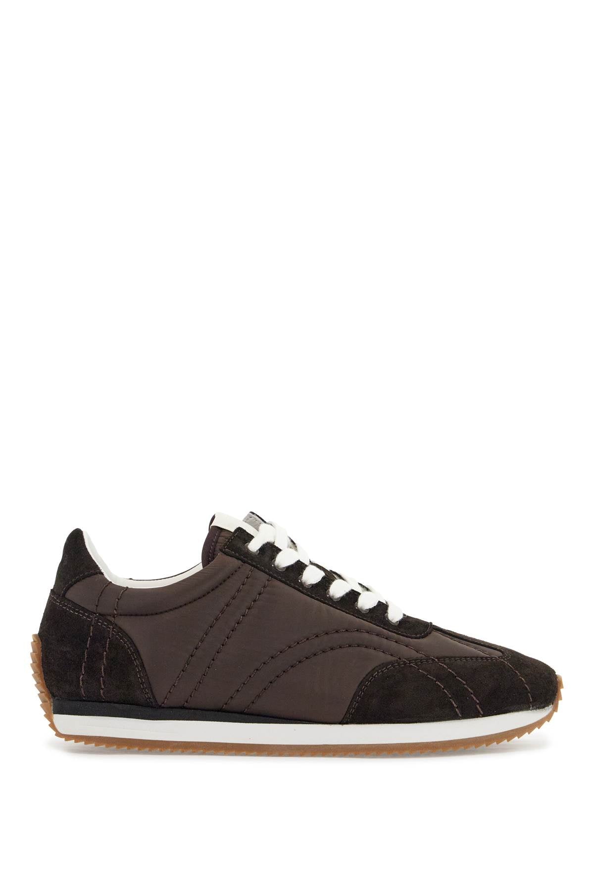 dark brown suede sneakers with recycled materials and non-slip sole 251 WAS1544 FB0359 ESPRESSO